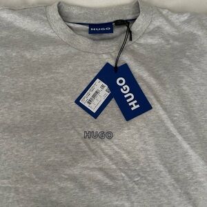 HUGO Light Gray Short Sleeve Tee